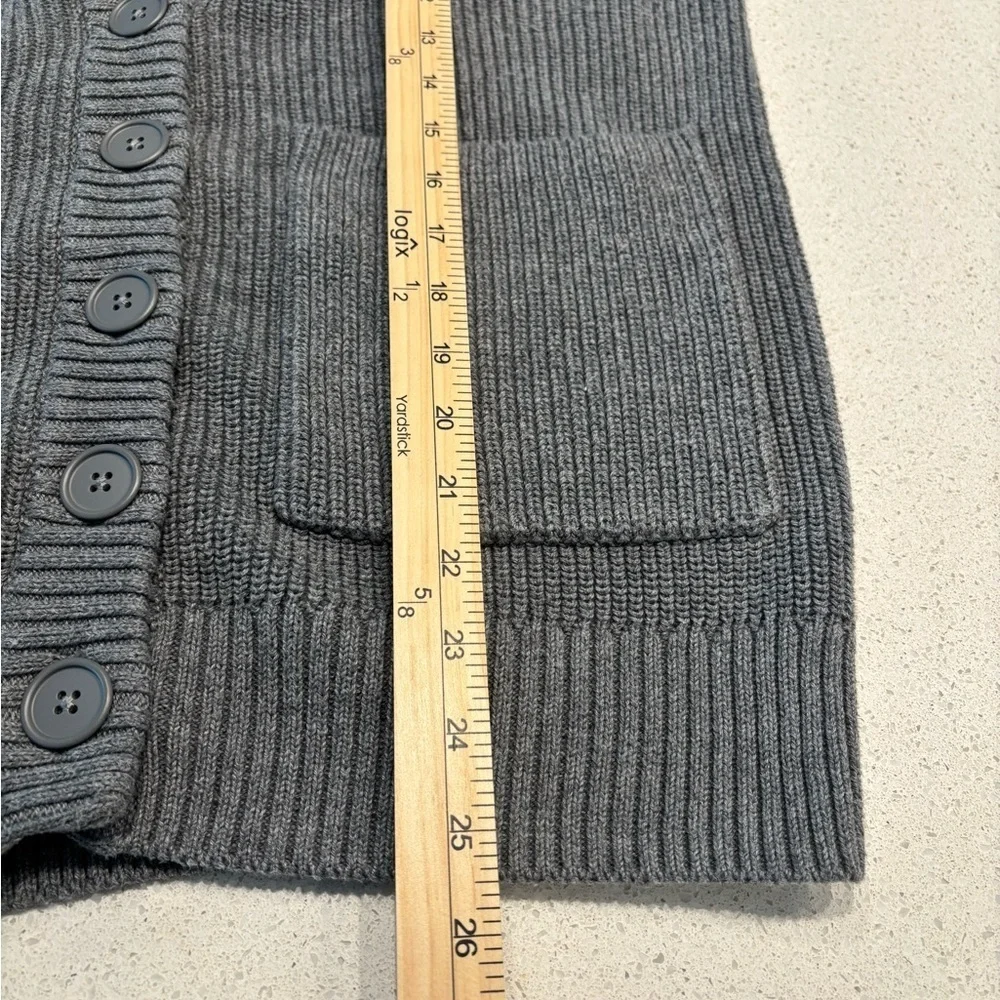 Athleta Gray Button-Up Chunky Cardigan, Size XXS
